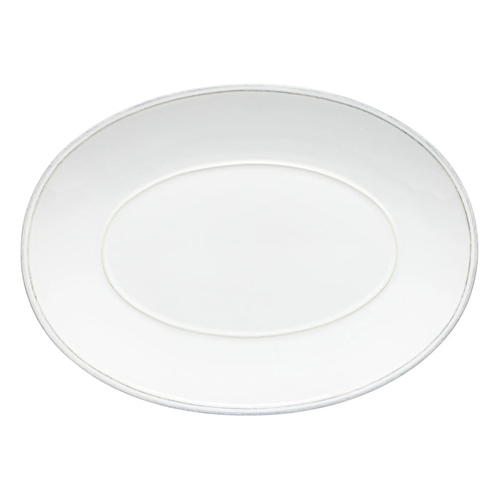 Costa Nova 16.25" x 11.75" Friso White Large Oval Stoneware Platter - FIA402-WHI