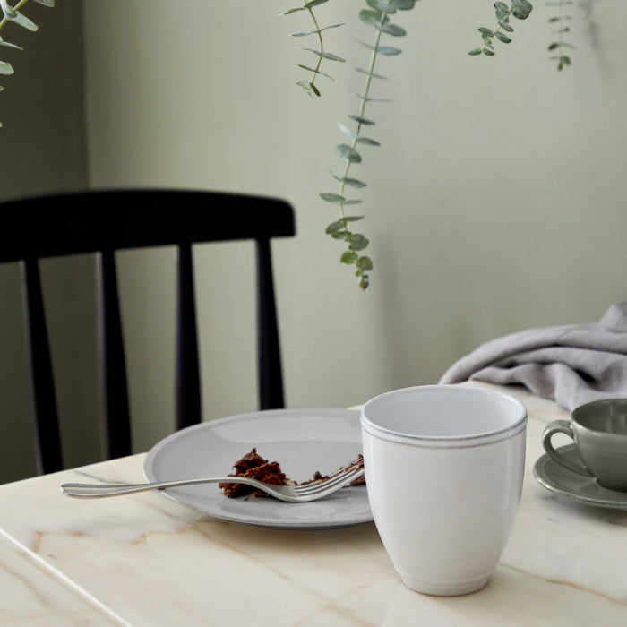 Costa Nova 14 Oz. Friso White Stoneware Mug - FIC132-WHI