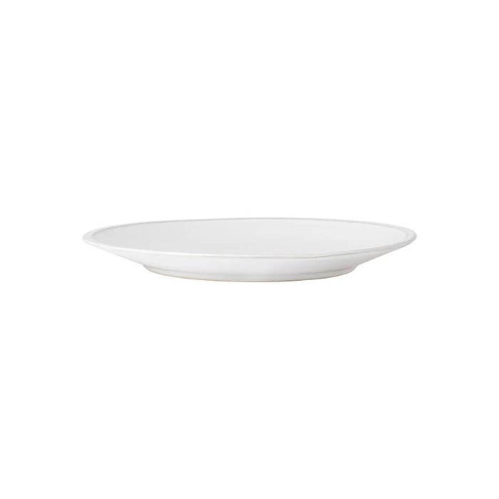 Costa Nova 8.75" Friso White Round Stoneware Salad/Dessert Plate - FIP221-WHI