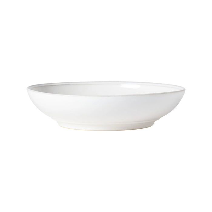 Costa Nova 9.25" Friso White Round Stoneware Pasta Bowl - FIP231-WHI