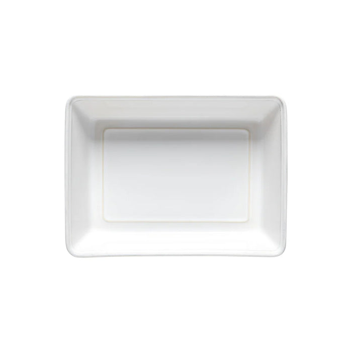 Costa Nova 10" x 7.25" Friso White Rectangular Stoneware Baking Dish - FIR251-WHI