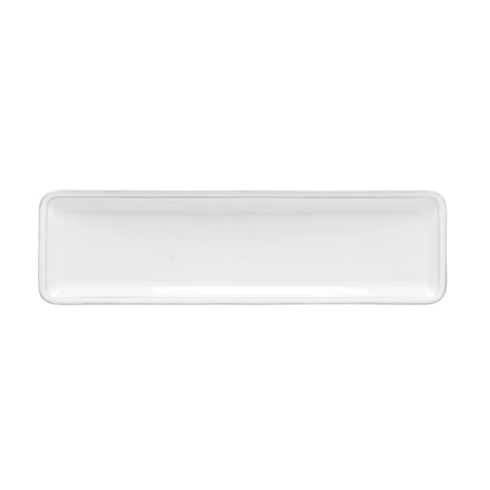 Costa Nova 14.5" x 4" Friso White Rectangular Serving Tray- FIR371-WHI
