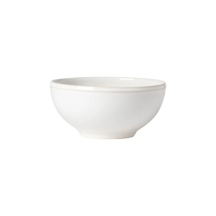 Costa Nova 6.5" Friso White Round Stoneware Soup/Cereal Bowl - FIS161-WHI