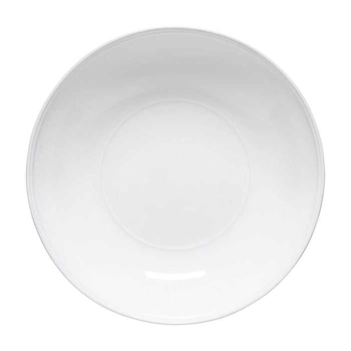 Costa Nova 13.25" Friso White Round Stoneware Serving Bowl - FIS341-WHI
