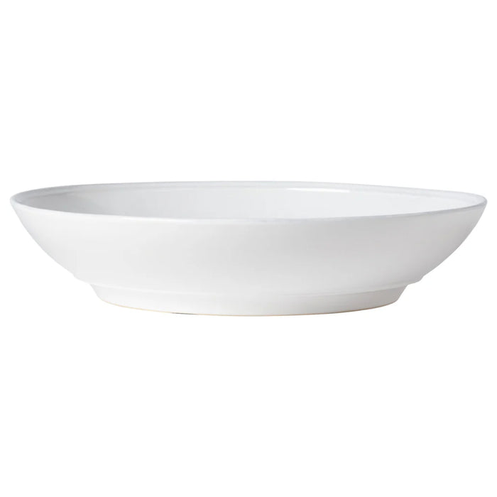 Costa Nova 13.25" Friso White Round Stoneware Serving Bowl - FIS341-WHI