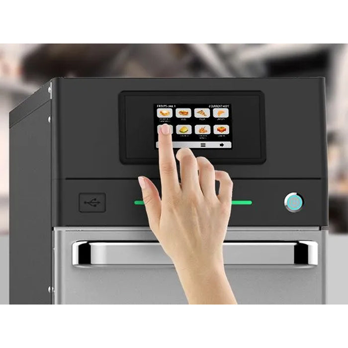 Pratica FITSM 15.1" Black Ventless Countertop Pizza Speed Oven - 208/240V