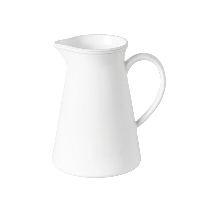 Costa Nova 56 Oz. Friso White Stoneware Pitcher - FIZ212-WHI