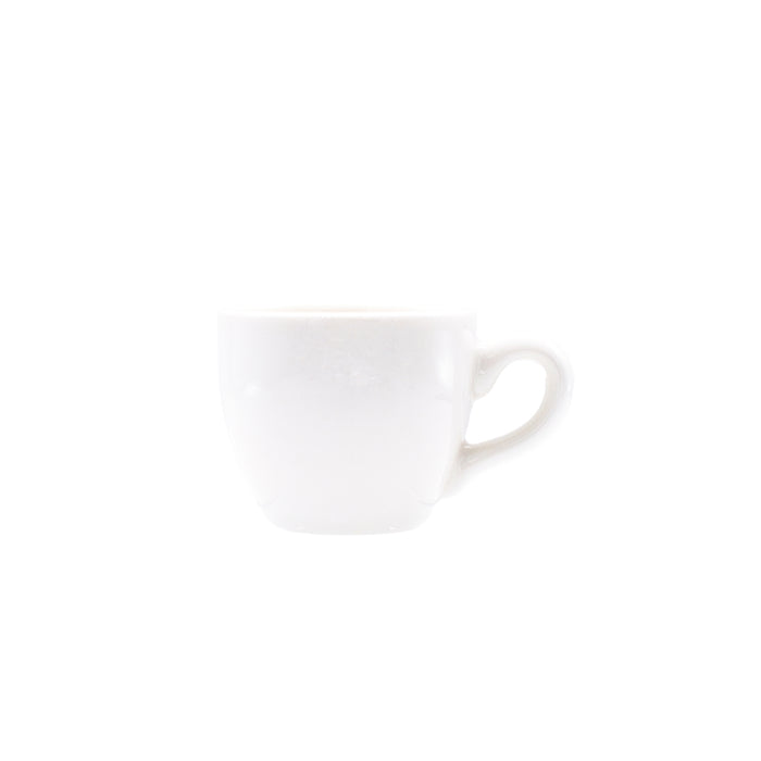Arcoroc FM900 3.33 Oz. Eternity Plus White Ceramic Round Espresso Cup - 36/Case