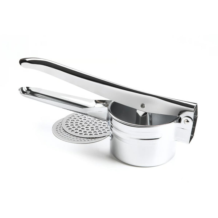 Fox Run 5773 10.5" Round Chrome-Plated Steel Potato Ricer Press
