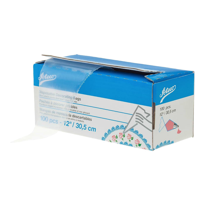 Ateco 12" Clear Decorating Pastry Bag - 100 Piece - 4712