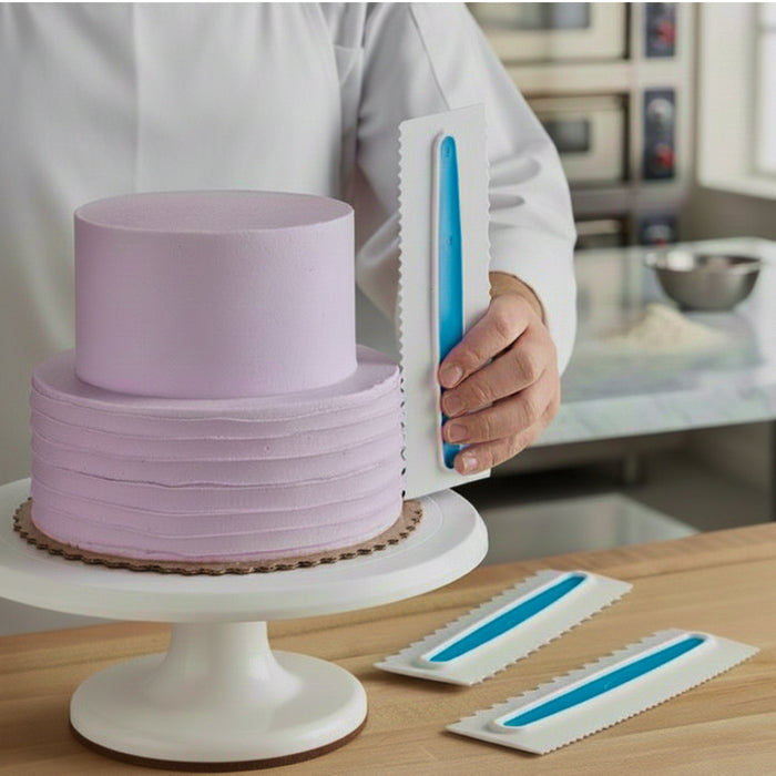 Ateco 9" Plastic Decorating Comb Set - 3 Piece - 1448