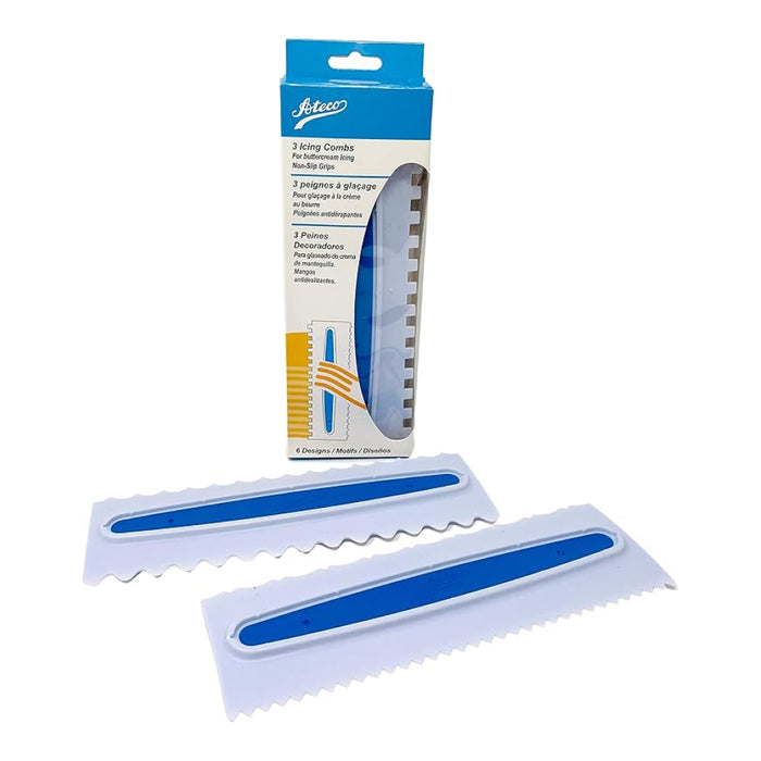 Ateco 9" Plastic Decorating Comb Set - 3 Piece - 1448