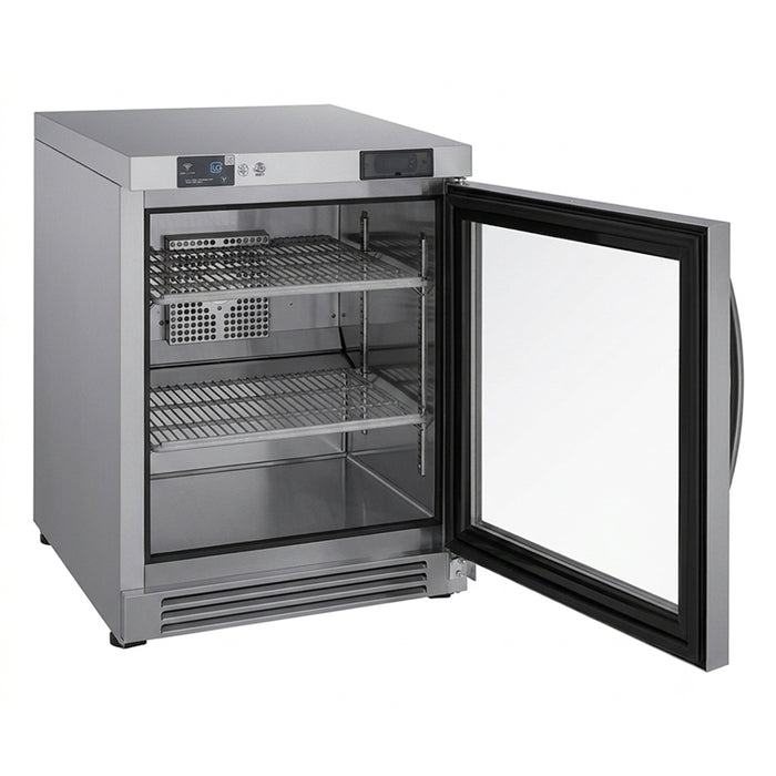 EFI Premier FUDR1-FB-24GDVCP 24" 1-Glass Door Undercounter Freezer - 4.2 Cu. Ft.