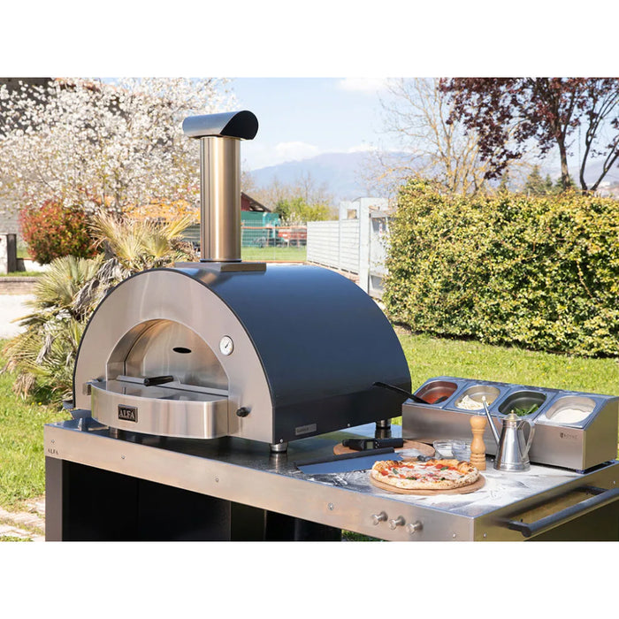 Alfa Classico 4 Pizze Grey Liquid Propane Pizza Oven - FXCL-4P-GGRA-U