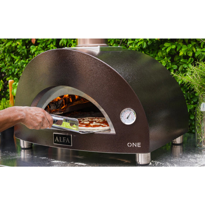 Alfa Moderno 1 Pizze Cooper Natural Gas Pizza Oven - FXMD-1P-MRAM-U