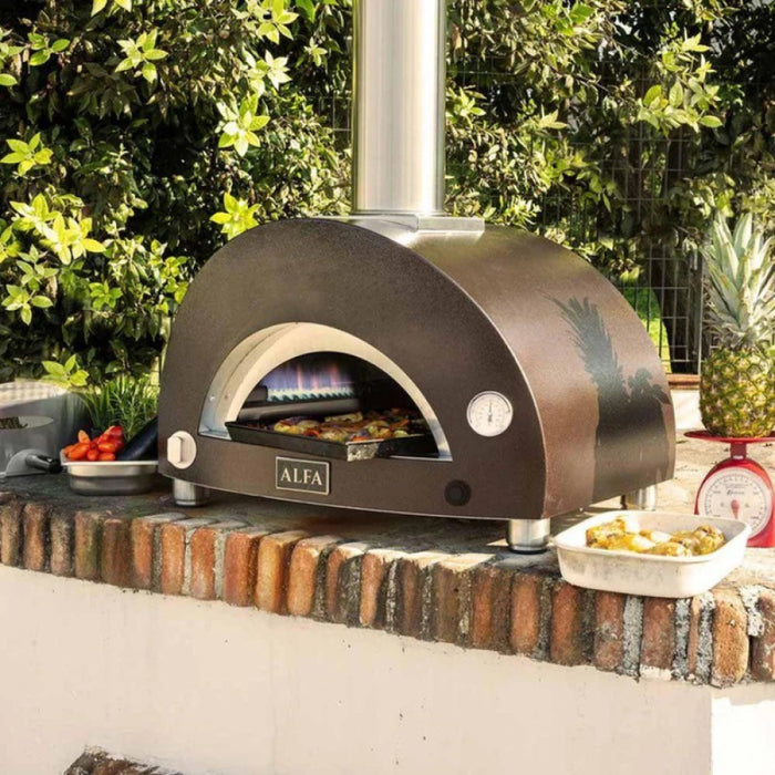 Alfa Moderno 1 Pizze Cooper Natural Gas Pizza Oven - FXMD-1P-MRAM-U