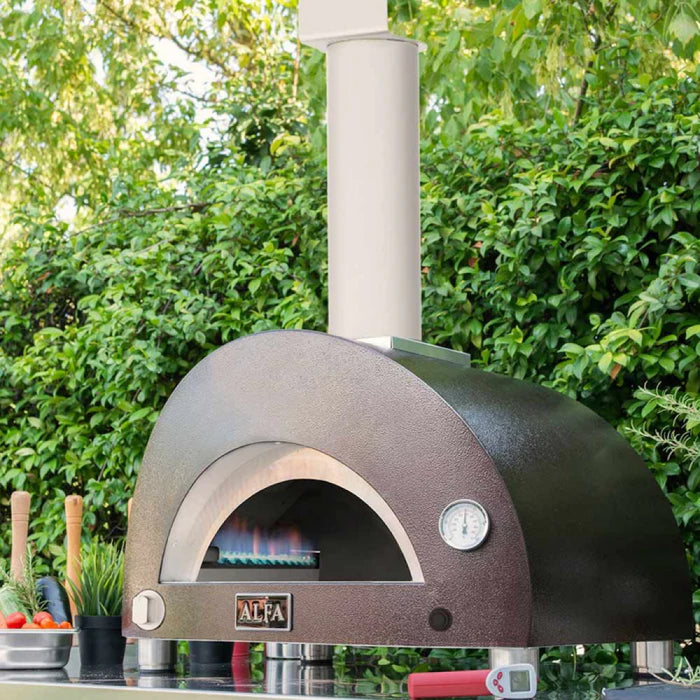 Alfa Moderno 1 Pizze Cooper Natural Gas Pizza Oven - FXMD-1P-MRAM-U