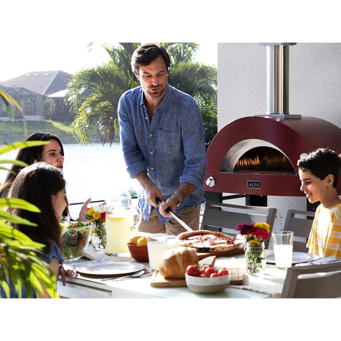 Alfa Moderno 3 Pizze Red Gas Pizza Oven - FXMD-3P-MROR-U / FXMD-3P-GROR-U