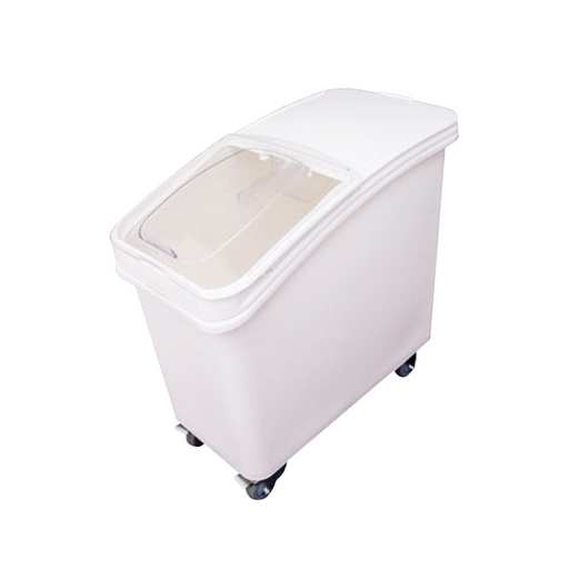 Rubbermaid FG9G5700WHT ProSave 6.3 Gallon / 100 Cup White Shelf Ingredient  Storage Bin with Sliding Lid & Scoop
