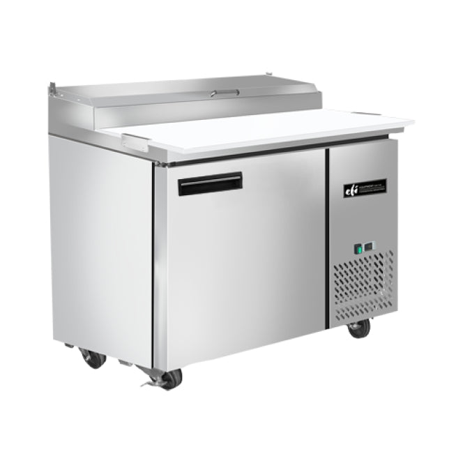 EFI CPDR1-44VC-R 44" Right-Hand 1-Door Stainless Steel Refrigerated Pizza Prep Table - 9.7 Cu. Ft