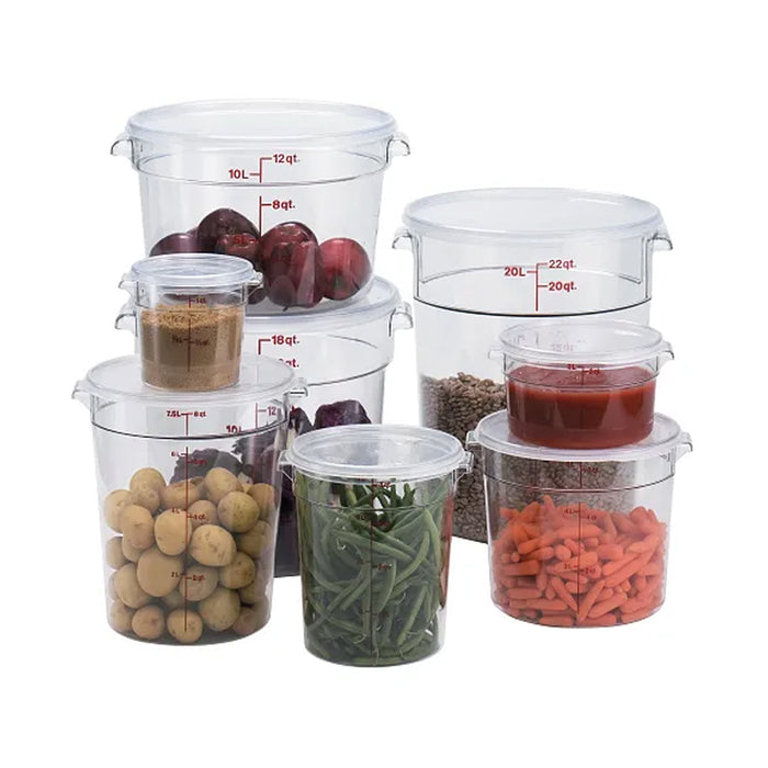 Cambro RFSCW6135 Camwear 6 Qt. Clear Round Food Storage Container