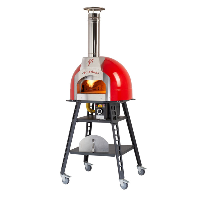 Trento Valoriani Baby 75 Wood Fired & Gas Oven with Red Metal Dome - 48143