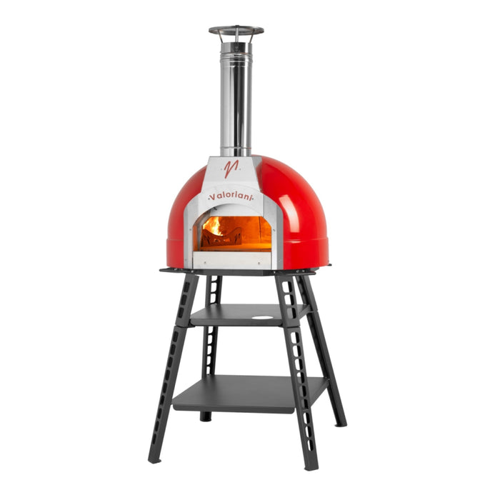 Trento Valoriani Baby 75 Wood Fired & Gas Oven with Red Metal Dome - 48143