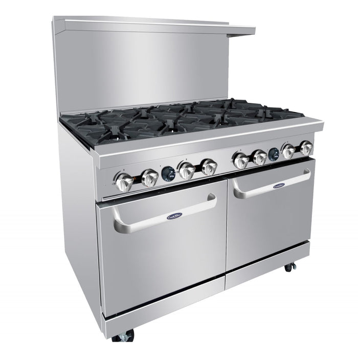 Atosa AGR-8B 48" Gas 8-Burner Range with 2 Standard Ovens - 256,000 BTU