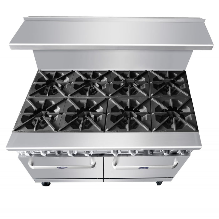 Atosa AGR-8B 48" Gas 8-Burner Range with 2 Standard Ovens - 256,000 BTU