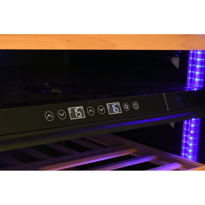 Nella Vinovero 28" Dual Zone Wine Cooler with Black Full Glass Door - 290 Bottles - 47149