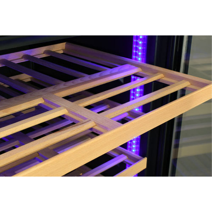 Nella Vinovero 28" Dual Zone Wine Cooler with Black Full Glass Door - 290 Bottles - 47149