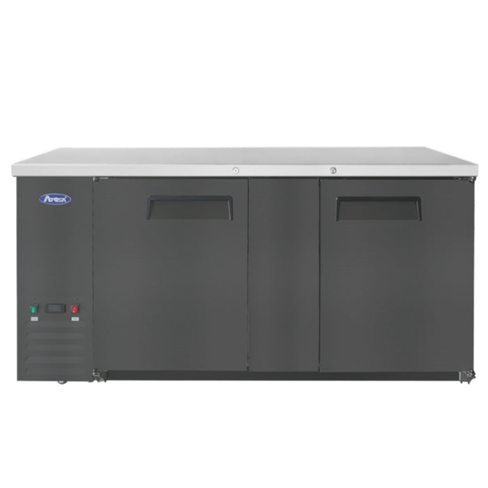 Atosa SBB69GRAUS2 68" Solid 2-Door Back Bar Cooler - 18.6 Cu.Ft.