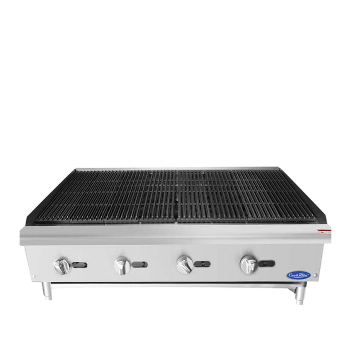 Atosa ATCB-48 48" Countertop Radiant Natural Gas Charbroiler - 140,000 BTU