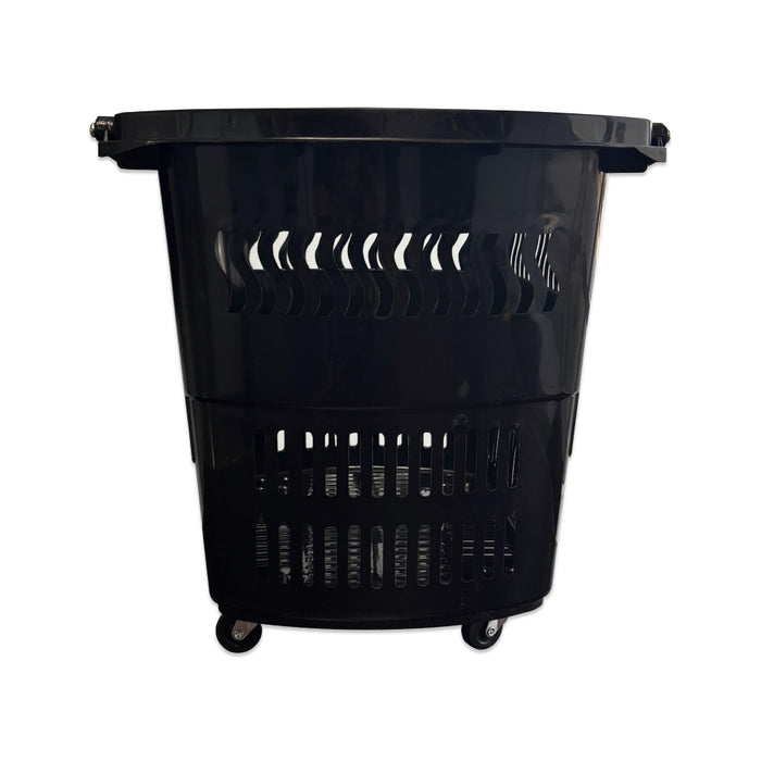 Nella Black Shopping Basket with Wheels - K-BSK-ROL-45-BL