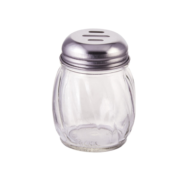 Winco G-108 6 Oz. Slotted Glass Cheese Shaker