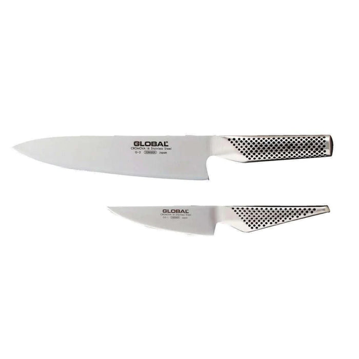 Global G-201 2-Piece Kitchen Knife Set (G-2 & GS-1)