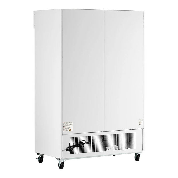 EconoCold 53″ 2-Sliding Glass Door White Merchandiser - 45 Cu. Ft. - G1.2YBM2F-HC-W