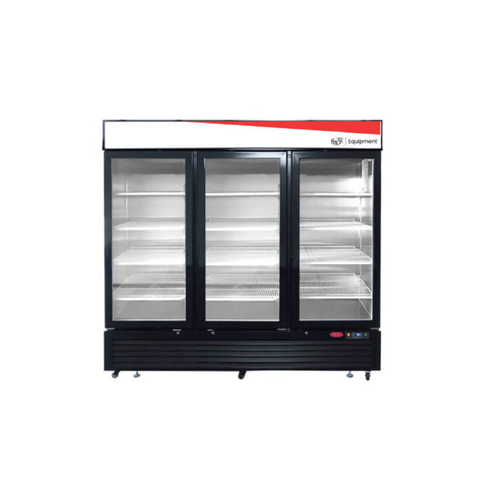 Econocold 81" Three Glass Door Merchandising Refrigerator - 70 Cu. Ft. - GD-SC2090F