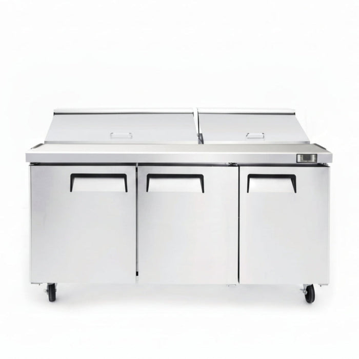 Econocold 72" 3-Door Refrigerated Mega Top Salad Prep Table - GD-TSSU-72-M