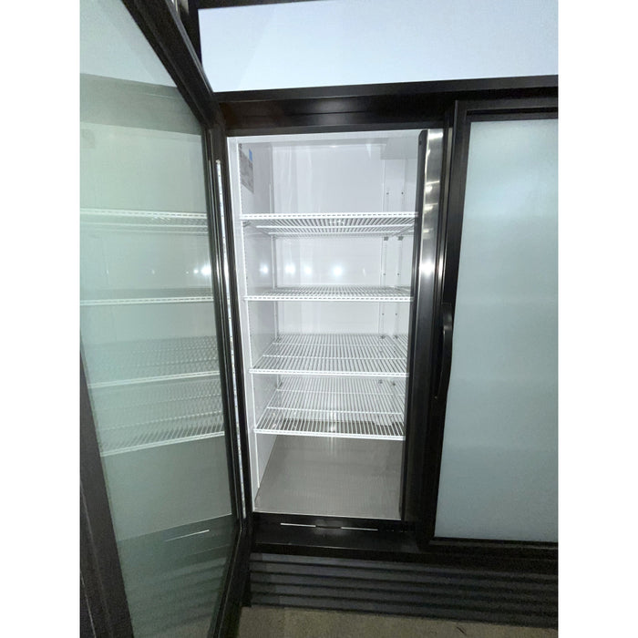 (USED) True GDM-72-HC~TSL01 BL 78" Black Frosted Glass Door Refrigerated Merchandiser