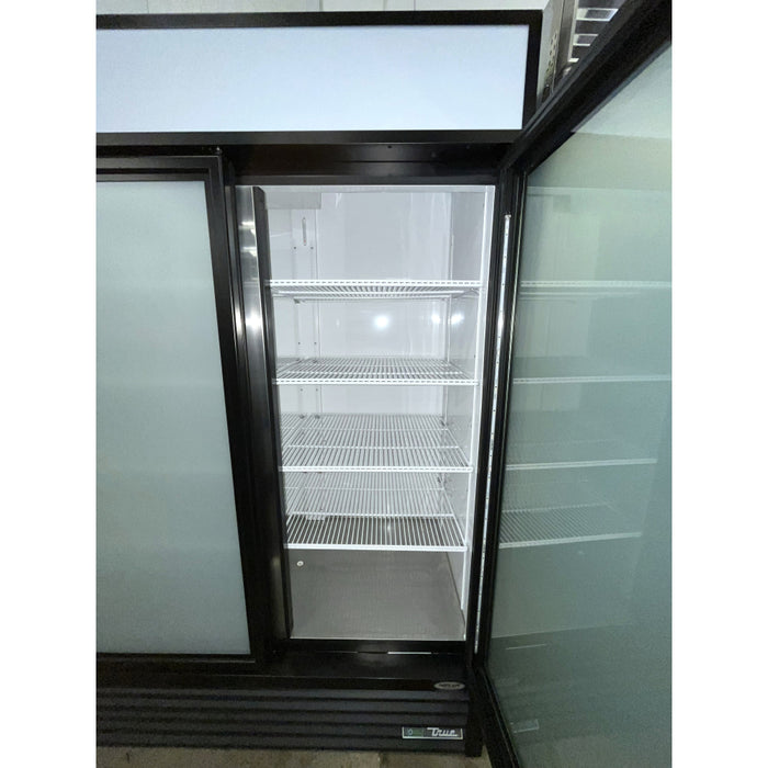 (USED) True GDM-72-HC~TSL01 BL 78" Black Frosted Glass Door Refrigerated Merchandiser