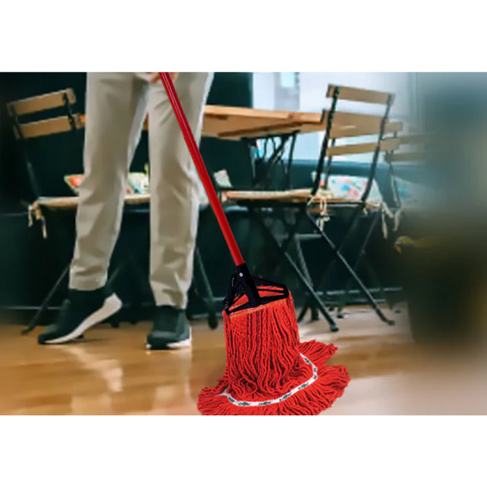Globe 5122R 54" Quick Release Metal Mop Handle - Red