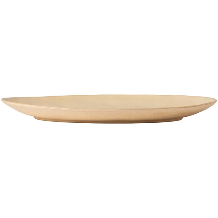 Costa Nova 17.6" x 12.25" Livia Champagne Yellow Large Oval Stoneware Serving Tray - GOA451-CHM
