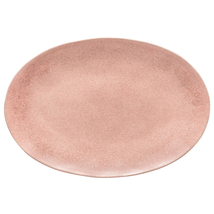 Costa Nova 17.6" x 12.25" Livia Mauve Rose Large Oval Stoneware Serving Tray - GOA451-PNK