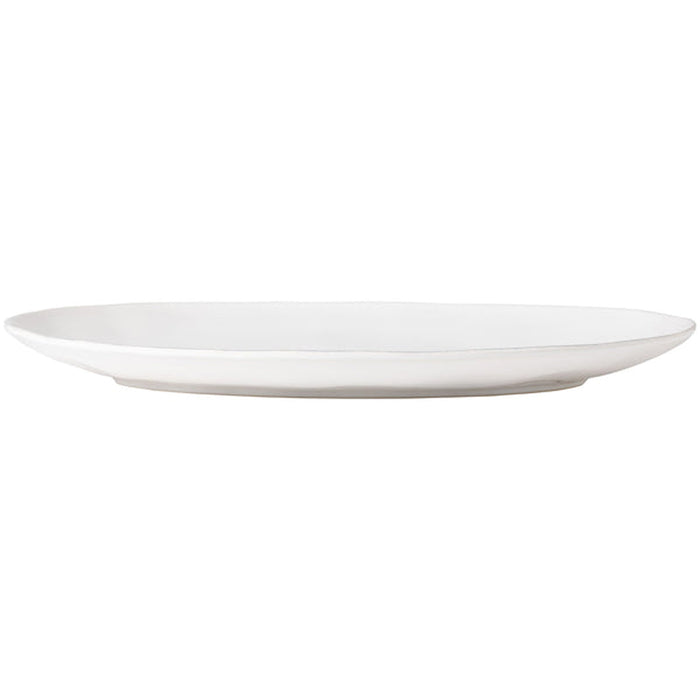 Costa Nova 17.6" x 12.25" Livia White Large Oval Stoneware Serving Tray - GOA451-WHI