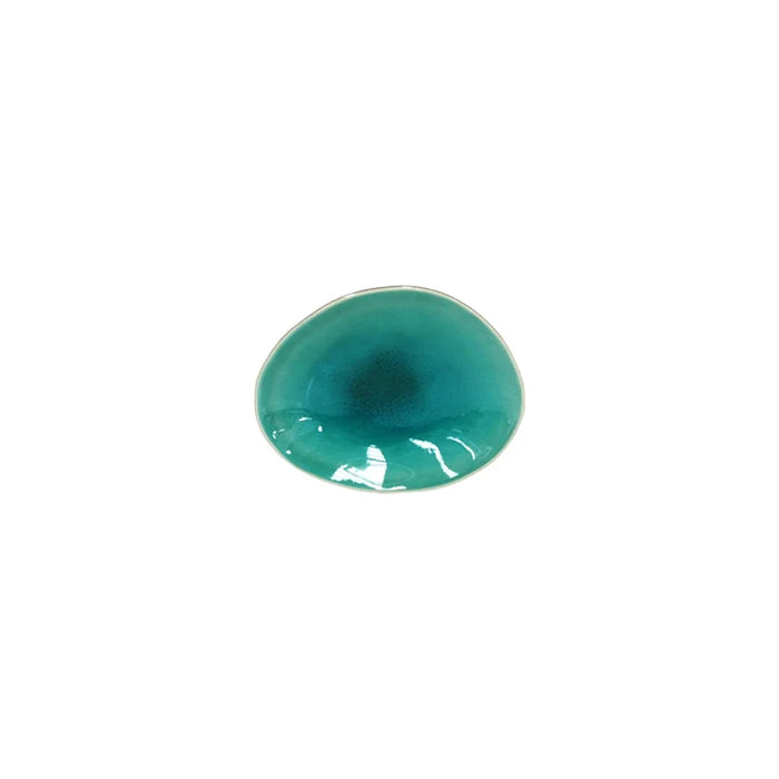 Costa Nova 6.12" x 4.75" Riviera Azur Oval Stoneware Plate - 6/case - GOP162-AZU