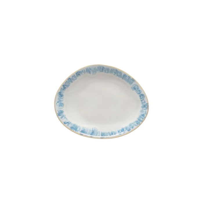 Costa Nova 8" x 6.25" Brisa Ria Blue Oval Stoneware Salad Plate - 6/Case - GOP201-RIA