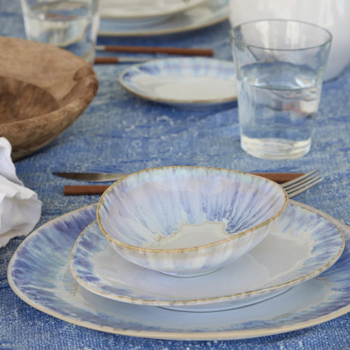 Costa Nova 8" x 6.25" Brisa Ria Blue Oval Stoneware Salad Plate - 6/Case - GOP201-RIA