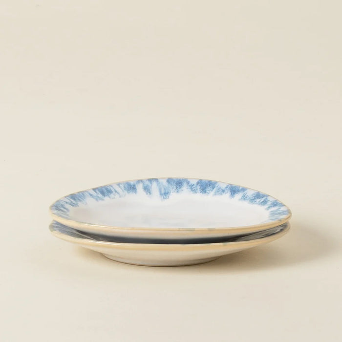 Costa Nova 8" x 6.25" Brisa Ria Blue Oval Stoneware Salad Plate - 6/Case - GOP201-RIA