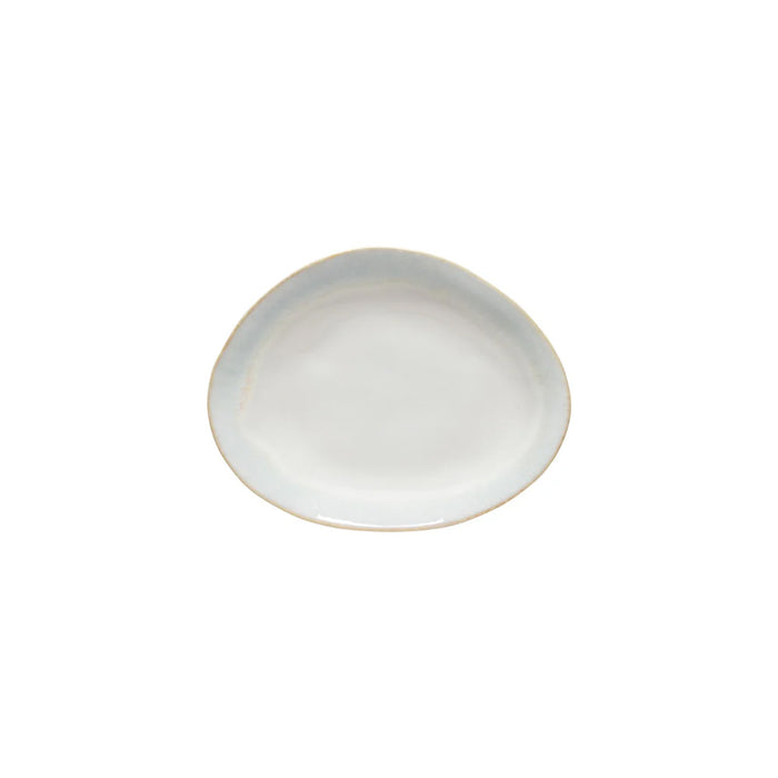 Costa Nova 8" x 6.25" Brisa Salt White Oval Stoneware Salad Plate - 6/Case - GOP201-SAL